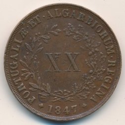 Португалия 20 рейс 1847 год
