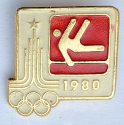 Значок. Олимпиада. Москва 1980. Брусья