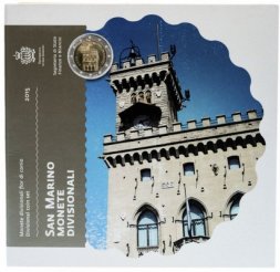 Набор из 8 евромонет Сан-Марино 2015 год (в буклете)