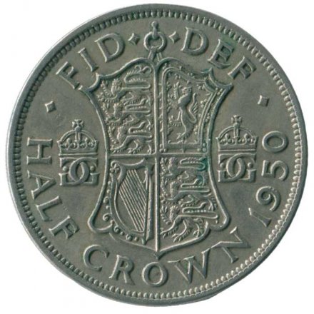 Великобритания 1/2 кроны 1950 год