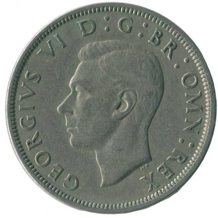 Великобритания 1/2 кроны 1950 год
