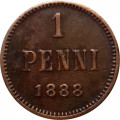 Финляндия 1 пенни 1888 год - Александр III - XF
