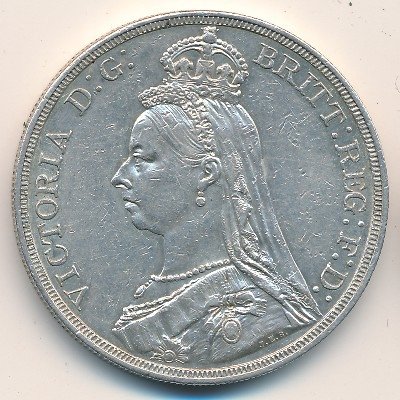 Великобритания 1 крона 1887 год