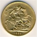 Великобритания 1 соверен 1899 год