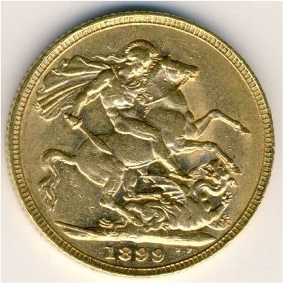Великобритания 1 соверен 1899 год