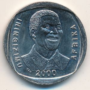 ЮАР 5 рэндов 2000 год - Нельсон Мандела