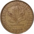 ФРГ 10 пфеннигов 1972 год (F)