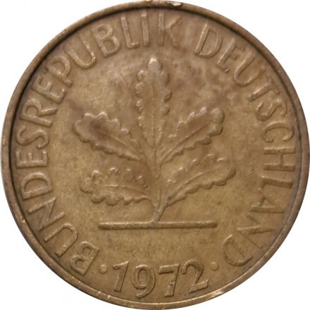 ФРГ 10 пфеннигов 1972 год (F)