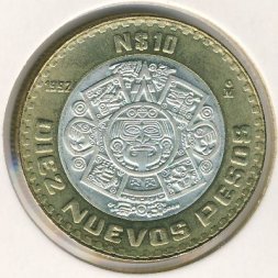 Мексика 10 новых песо 1992 год
