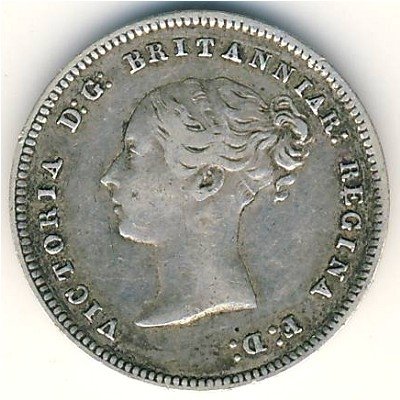 Великобритания 4 пенса 1858 год