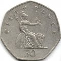 Великобритания 50 пенсов 2001 год
