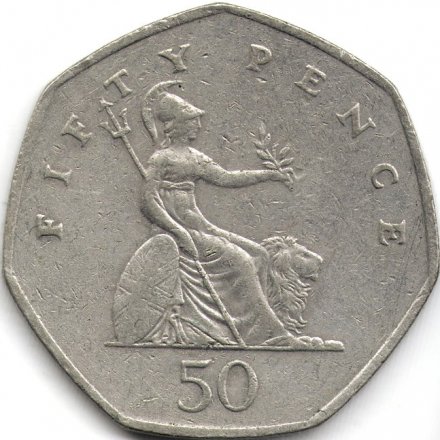 Великобритания 50 пенсов 2001 год