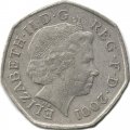 Великобритания 50 пенсов 2001 год
