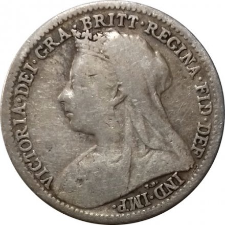 Великобритания 3 пенса 1900 год