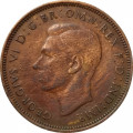 Великобритания 1/2 пенни 1943 год - Король Георг VI. Корабль «Золотая лань»