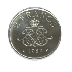 Монако 2 франка 1982 год (unc)