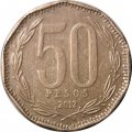 Чили 50 песо 2012 год - Бернардо О&#039;Хиггинс