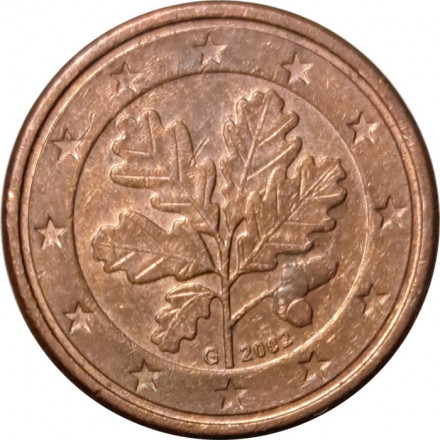 Германия 1 евроцент 2002 год (G)