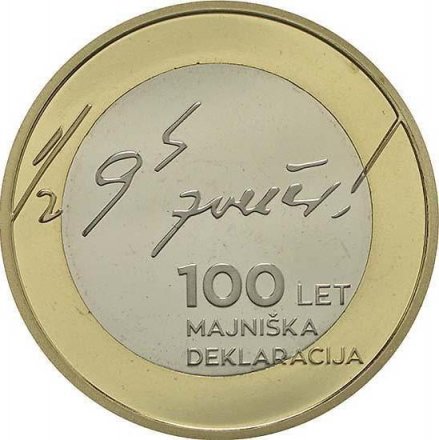 Словения 3 евро 2017 год - 100 лет майской декларации