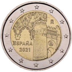 Испания 2 евро 2021 год - Исторический город Толедо