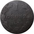Польша 1 грош 1839 год (буквы MW &quot;русско-польские&quot;) - Николай I - F