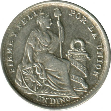 Перу 1 динеро 1911 год