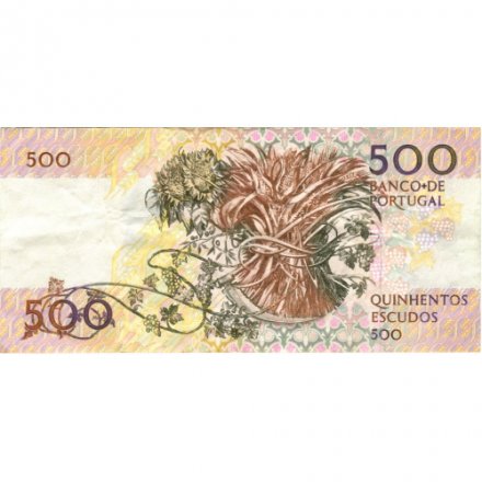 Португалия 500 эскудо 1992 год - Мозинью да силвейра. Кукурузный сноп - VF