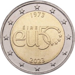 Ирландия 2 евро 2023 год - 50 лет членству Ирландии в ЕС