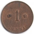 Финляндия 1 пенни 1921 год