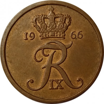 Дания 5 эре 1966 год - Король Фредерик IX