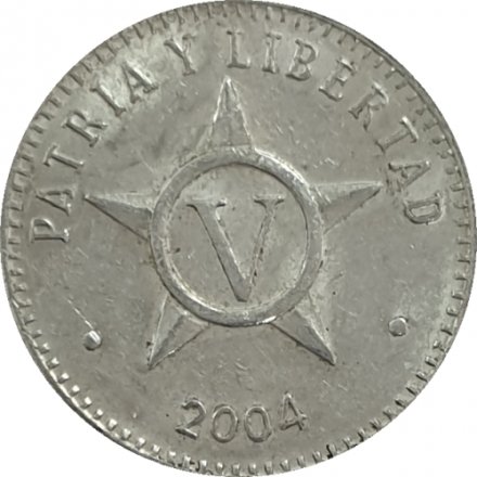Куба 5 сентаво 2004 год (римская цифра)