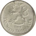 Финляндия 1 марка 1967 год
