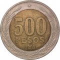 Чили 500 песо 2003 год