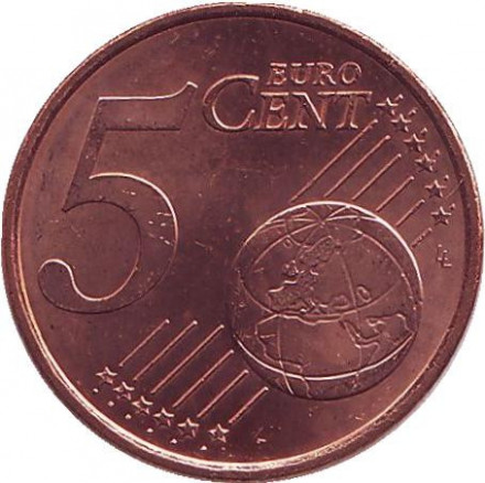 Греция 5 евроцентов 2002 год (отметка монетного двора: &quot;F&quot;)