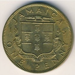 Ямайка 1 пенни 1955 год