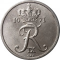 Дания 10 эре 1971 год - Король Фредерик IX