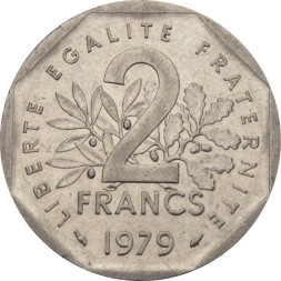 Франция 2 франка 1979 год
