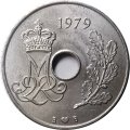 Дания 25 эре 1979 год - Королева Маргрете II