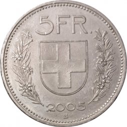 Швейцария 5 франков 2005 год