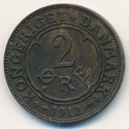 Дания 2 эре 1912 год
