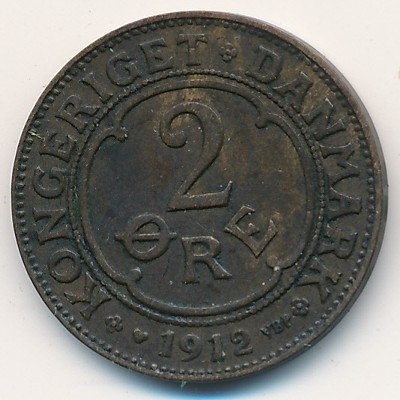 Дания 2 эре 1912 год