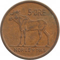 Норвегия 5 эре 1965 год - Лось
