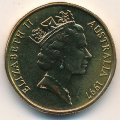 Австралия 1 доллар 1997 год - 100 лет со дня рождения Чарльза Кингсфорда Смита (портрет, самолёт и карта мира) (B)