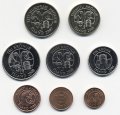 Набор из 8 монет Исландия 1981 - 2008 год - Морские обитатели