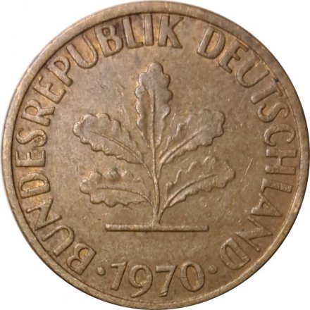 ФРГ 5 пфеннигов 1970 год - G
