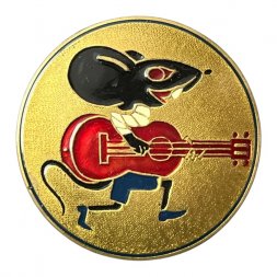 Значок Песенка мышонка. Мультфильм (красная гитара)