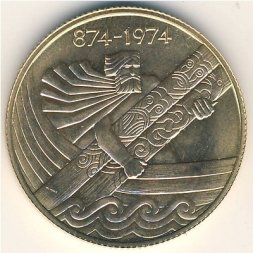 Исландия 10000 крон 1974 год
