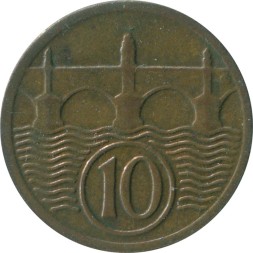Чехословакия 10 геллеров 1925 год