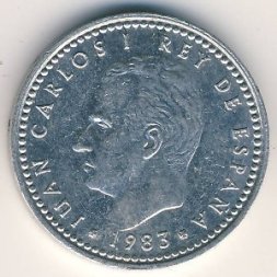 Испания 1 песета 1983 год - Король Хуан Карлос I