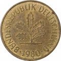 ФРГ 5 пфеннигов 1980 год (J)